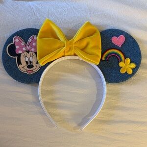 Minnie Mouse Denim Ears with Yellow Bow